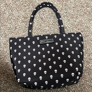 Betsey Johnson Black and White Skull Tote